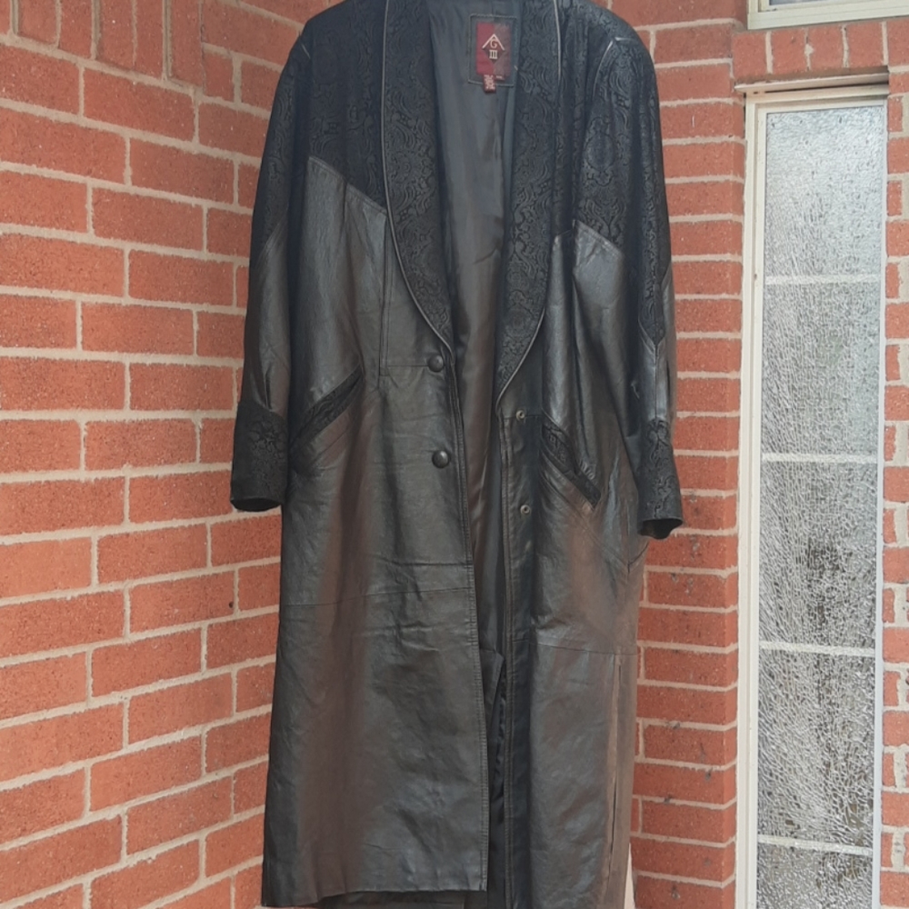 Leather coat